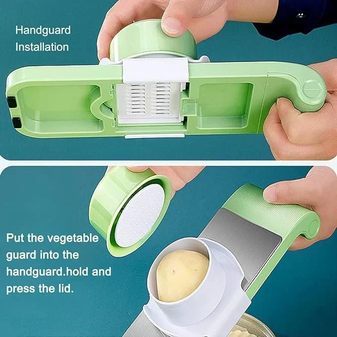 5-in-1 Manual Vegetable Slicer & Chopper for Kitchen